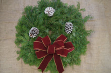 Load image into Gallery viewer, 25&quot; Wreath - Balsam with Bow and Cones
